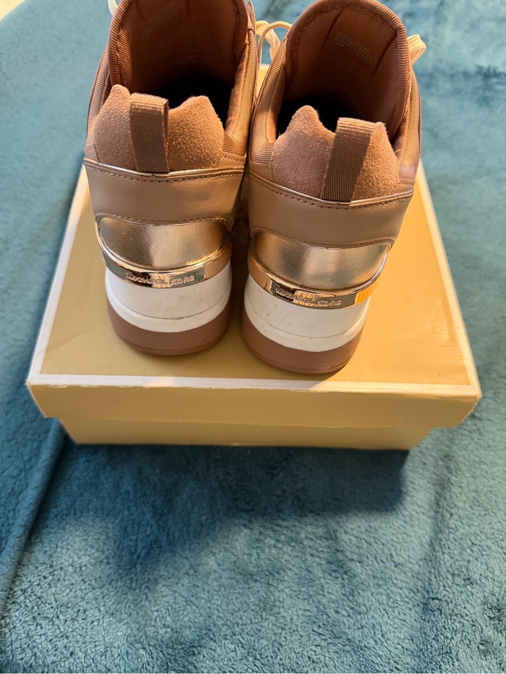 MICHAEL Michael Kors Rose Gold Platform Sneakers